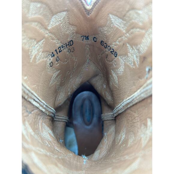 Lucchese 2000 7.5 Full Quill Ostrich Brown Women’sWestern Cowgirl Boots - Picture 10 of 13